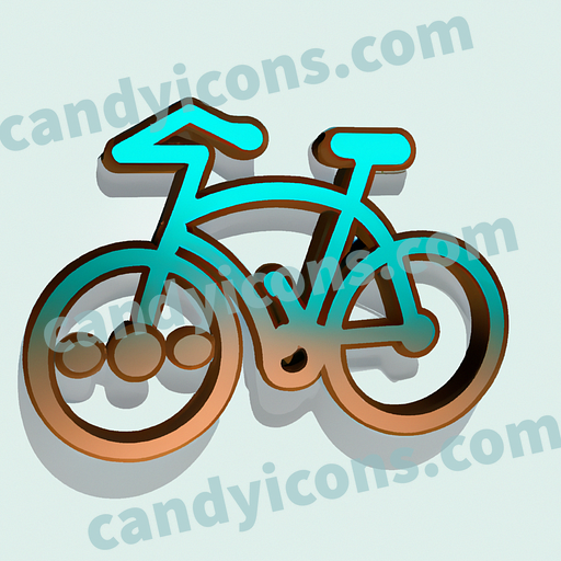A fun, cartoon-style bicycle  app icon - ai app icon generator - phone app icon - app icon aesthetic