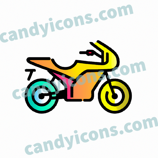 A speedy and sleek motorbike  app icon - ai app icon generator - phone app icon - app icon aesthetic