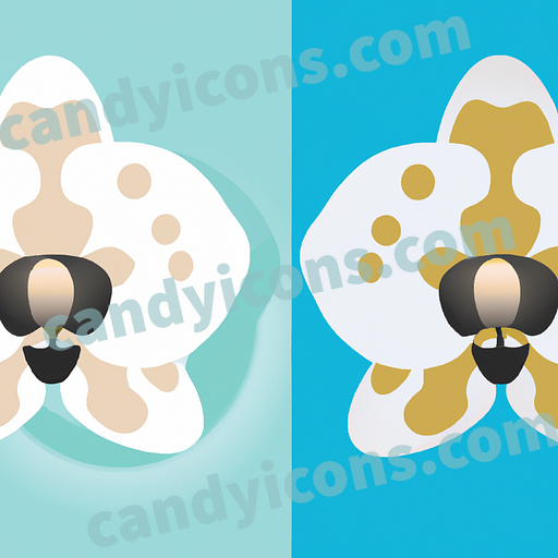 A striking, patterned orchid blossom  app icon - ai app icon generator - phone app icon - app icon aesthetic
