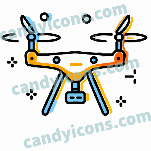 A futuristic drone or quadcopter  app icon - ai app icon generator - phone app icon - app icon aesthetic