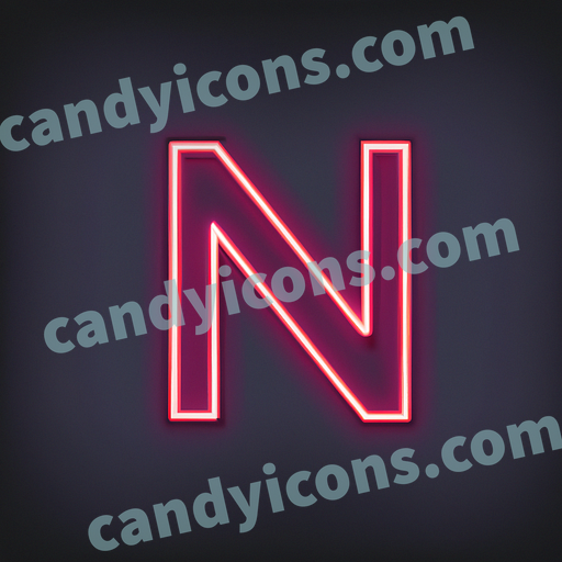 A simple, elegant letter N  app icon - ai app icon generator - phone app icon - app icon aesthetic