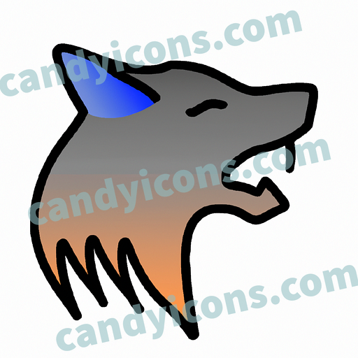 A fierce, snarling wolf  app icon - ai app icon generator - phone app icon - app icon aesthetic