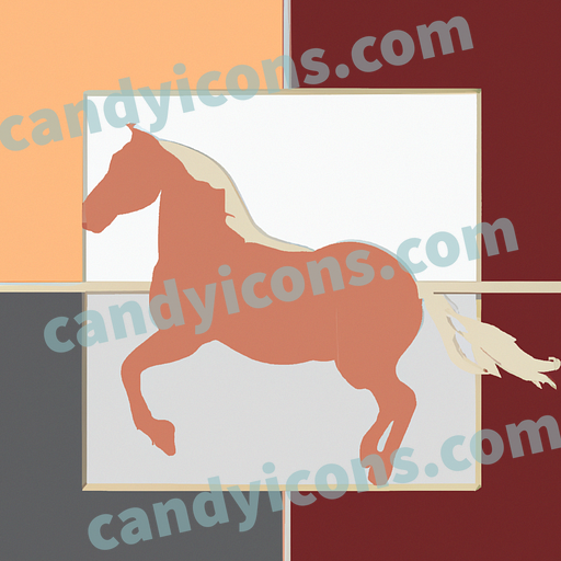A majestic horse in profile  app icon - ai app icon generator - phone app icon - app icon aesthetic