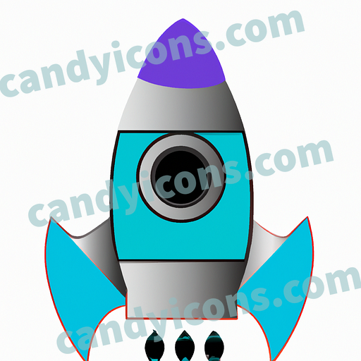 A fun, cartoon-style rocket ship  app icon - ai app icon generator - phone app icon - app icon aesthetic