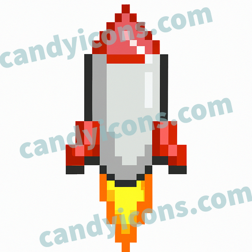 A cute, cartoon-style rocket ship app icon - ai app icon generator - phone app icon - app icon aesthetic