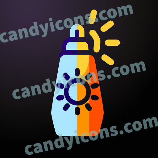 a sunscreen bottle app icon - ai app icon generator - phone app icon - app icon aesthetic