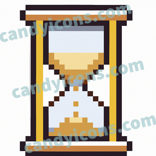 A stylized hourglass  app icon - ai app icon generator - phone app icon - app icon aesthetic