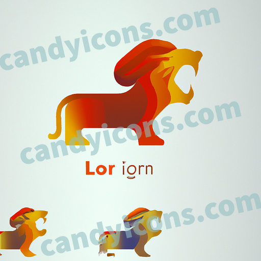 A majestic, roaring lion in profile  app icon - ai app icon generator - phone app icon - app icon aesthetic