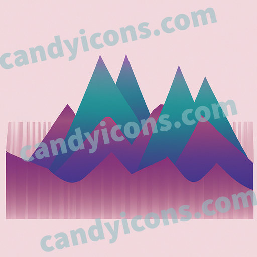 A stylized mountain range app icon - ai app icon generator - phone app icon - app icon aesthetic