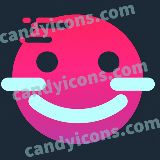 A cheeky, grinning smiley face  app icon - ai app icon generator - phone app icon - app icon aesthetic