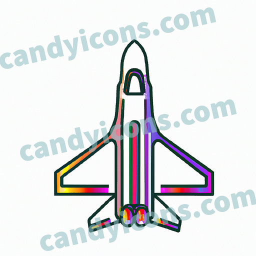 A shiny and powerful jet fighter  app icon - ai app icon generator - phone app icon - app icon aesthetic