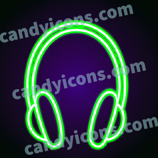 A stylized headphones  app icon - ai app icon generator - phone app icon - app icon aesthetic