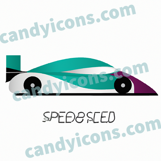 A speedy, aerodynamic race car  app icon - ai app icon generator - phone app icon - app icon aesthetic