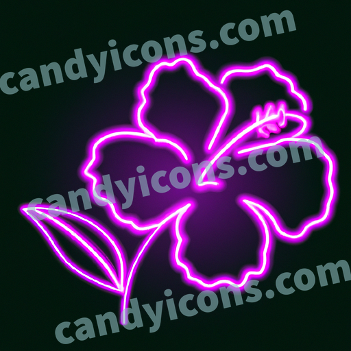A lush, tropical hibiscus blossom  app icon - ai app icon generator - phone app icon - app icon aesthetic