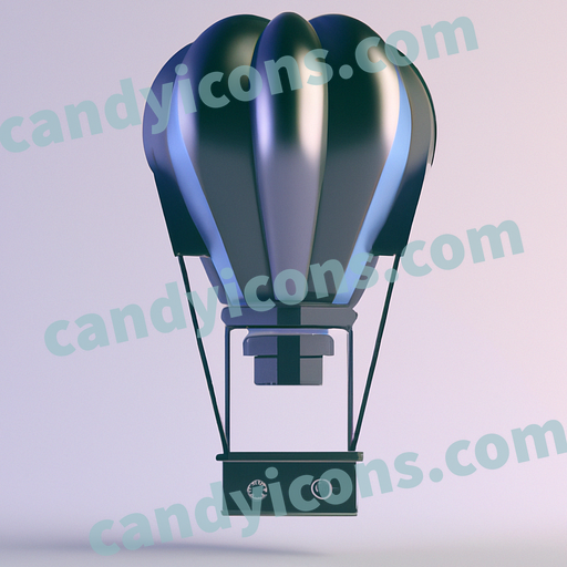 A playful, cartoon-style hot air balloon  app icon - ai app icon generator - phone app icon - app icon aesthetic