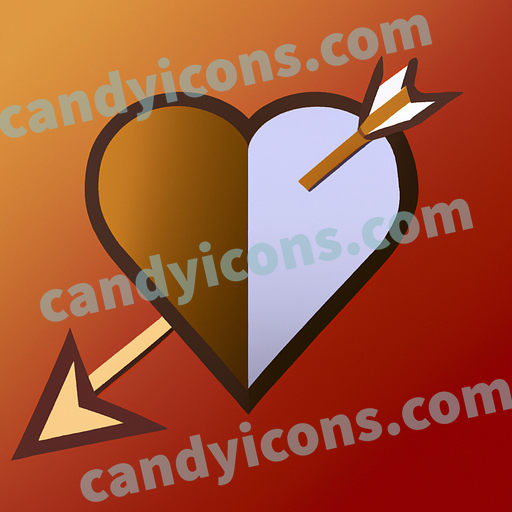 A stylized heart with an arrow through it  app icon - ai app icon generator - phone app icon - app icon aesthetic