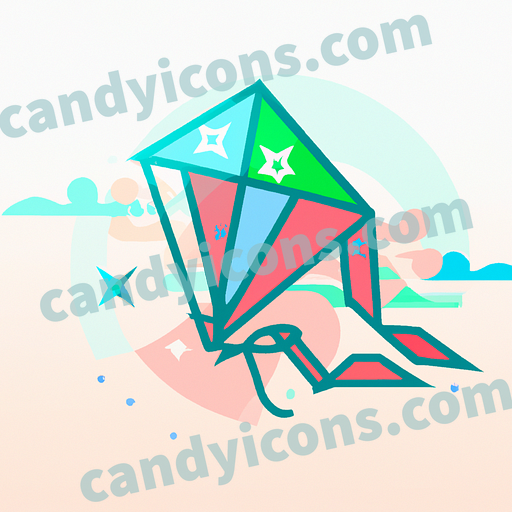 a kite app icon - ai app icon generator - phone app icon - app icon aesthetic