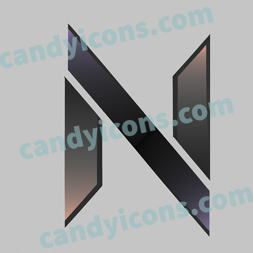 A sharp-edged and angular letter N  app icon - ai app icon generator - phone app icon - app icon aesthetic