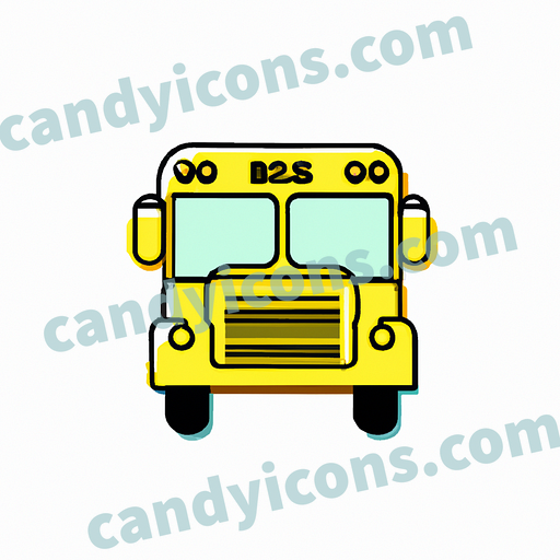 A classic yellow school bus  app icon - ai app icon generator - phone app icon - app icon aesthetic