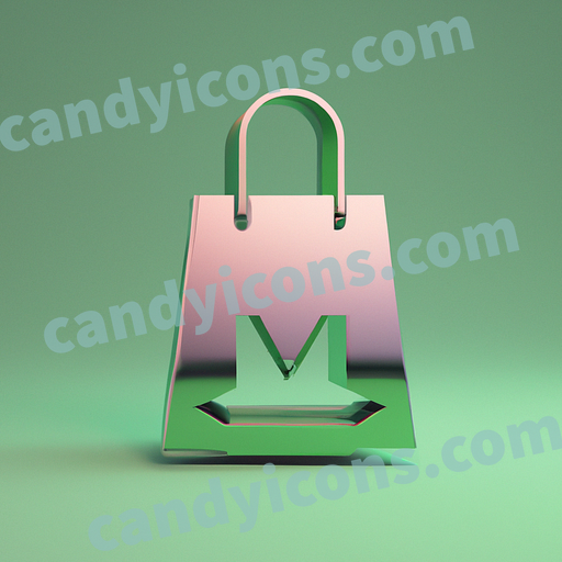 A minimalist shopping bag with handles  app icon - ai app icon generator - phone app icon - app icon aesthetic