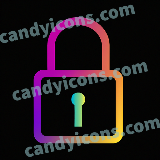 A stylized padlock with keyhole  app icon - ai app icon generator - phone app icon - app icon aesthetic