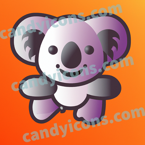 An adorable, cartoon-style koala  app icon - ai app icon generator - phone app icon - app icon aesthetic