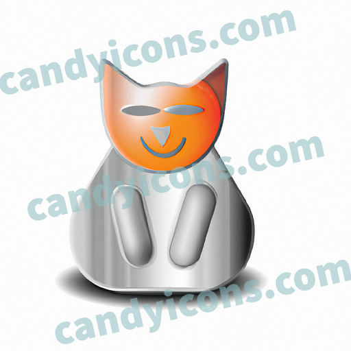 A playful, cartoon-style cat  app icon - ai app icon generator - phone app icon - app icon aesthetic