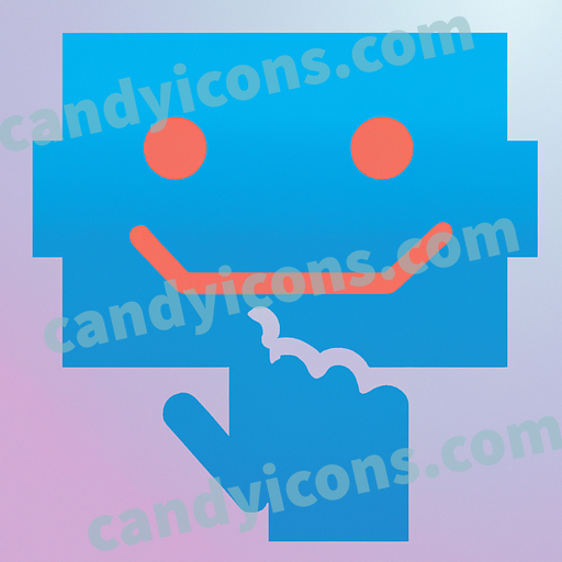 A thoughtful smiley face with a finger on the chin  app icon - ai app icon generator - phone app icon - app icon aesthetic