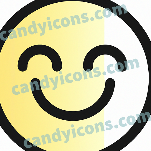 An insouciant, snickering smiley face  app icon - ai app icon generator - phone app icon - app icon aesthetic