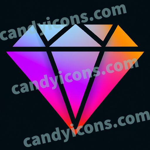 A stylized diamond gemstone  app icon - ai app icon generator - phone app icon - app icon aesthetic