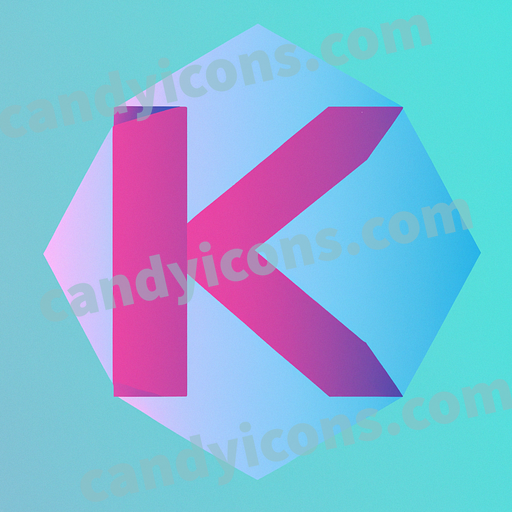A bubbly letter K with rounded edges  app icon - ai app icon generator - phone app icon - app icon aesthetic