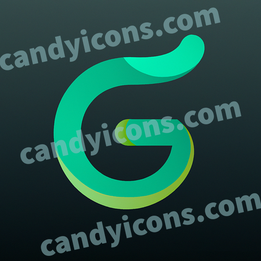 A curvy, cursive letter G  app icon - ai app icon generator - phone app icon - app icon aesthetic