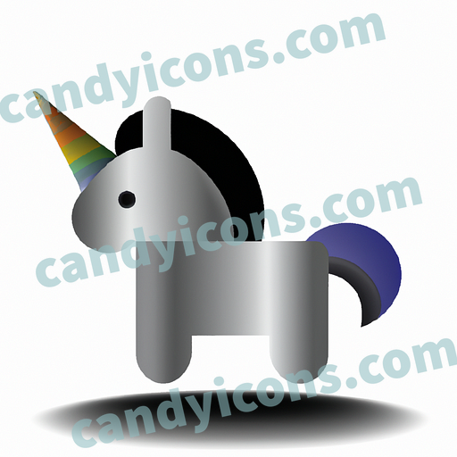 A cute, cartoon-style unicorn app icon - ai app icon generator - phone app icon - app icon aesthetic