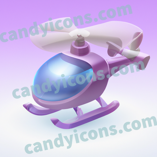 An app icon of A helicopter in lavender blush , mauve , cadet blue , fuchsia color scheme