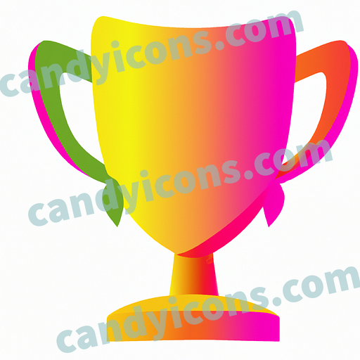 A stylized trophy cup with handles  app icon - ai app icon generator - phone app icon - app icon aesthetic