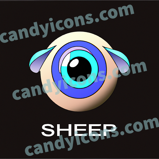 A quirky, wide-eyed sheep  app icon - ai app icon generator - phone app icon - app icon aesthetic