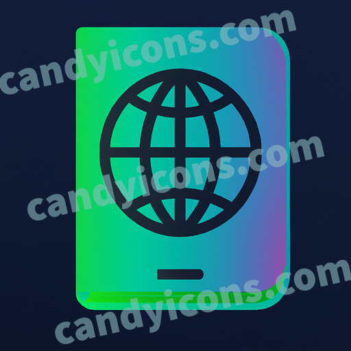 a passport app icon - ai app icon generator - phone app icon - app icon aesthetic