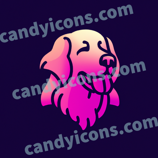 a Golden Retriever dog app icon - ai app icon generator - phone app icon - app icon aesthetic