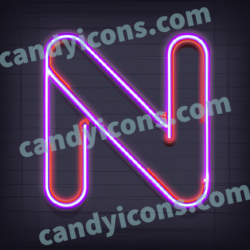 A chubby, rounded letter N  app icon - ai app icon generator - phone app icon - app icon aesthetic