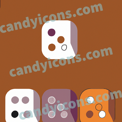 A stylized dice  app icon - ai app icon generator - phone app icon - app icon aesthetic
