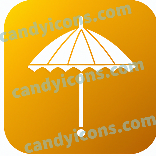 a beach umbrella app icon - ai app icon generator - phone app icon - app icon aesthetic