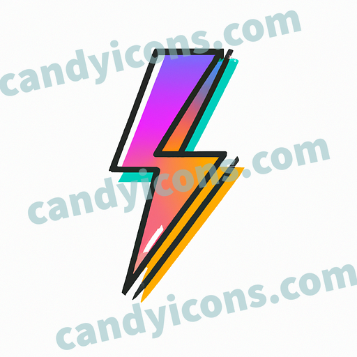 A stylized lightning bolt with abstract lines  app icon - ai app icon generator - phone app icon - app icon aesthetic