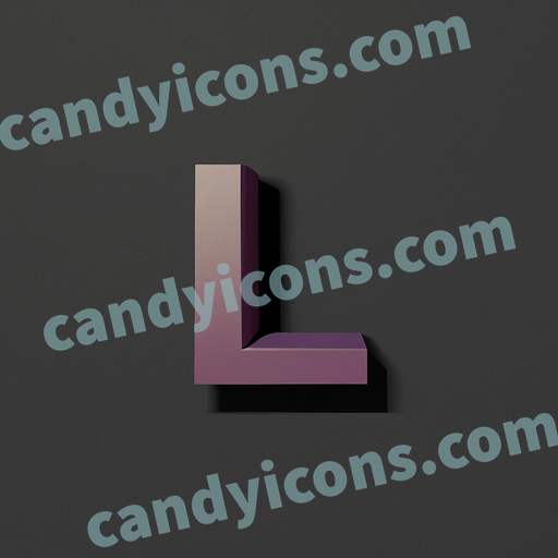 A simple and sleek letter L  app icon - ai app icon generator - phone app icon - app icon aesthetic