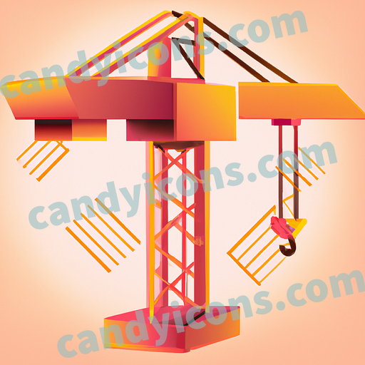 A towering construction crane  app icon - ai app icon generator - phone app icon - app icon aesthetic