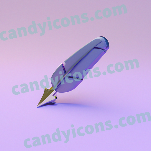 A stylized feather pen  app icon - ai app icon generator - phone app icon - app icon aesthetic