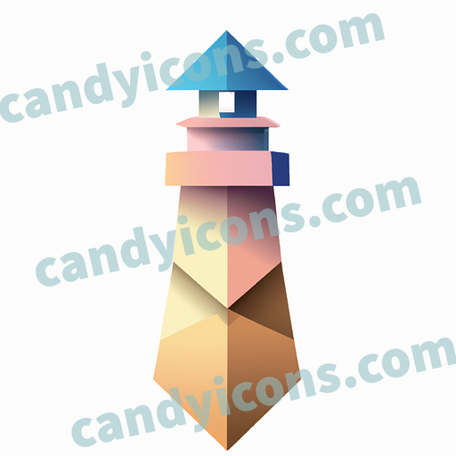 A stylized lighthouse  app icon - ai app icon generator - phone app icon - app icon aesthetic