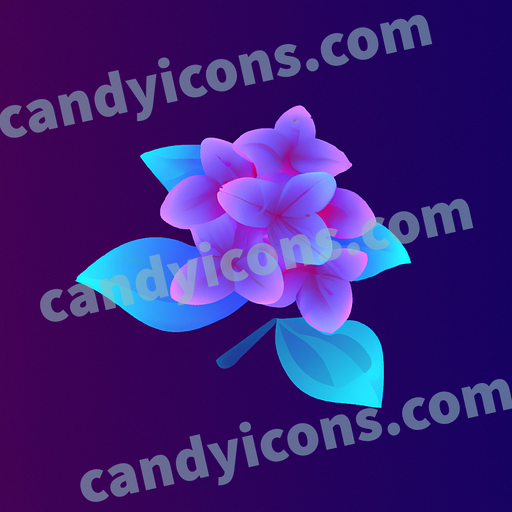 A vibrant, intense purple lilac blossom  app icon - ai app icon generator - phone app icon - app icon aesthetic