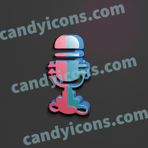 A stylized microphone app icon - ai app icon generator - phone app icon - app icon aesthetic