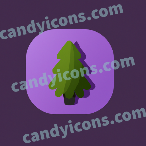 pine tree app icon - ai app icon generator - phone app icon - app icon aesthetic