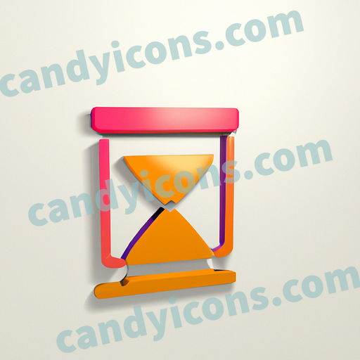 A stylized hourglass  app icon - ai app icon generator - phone app icon - app icon aesthetic